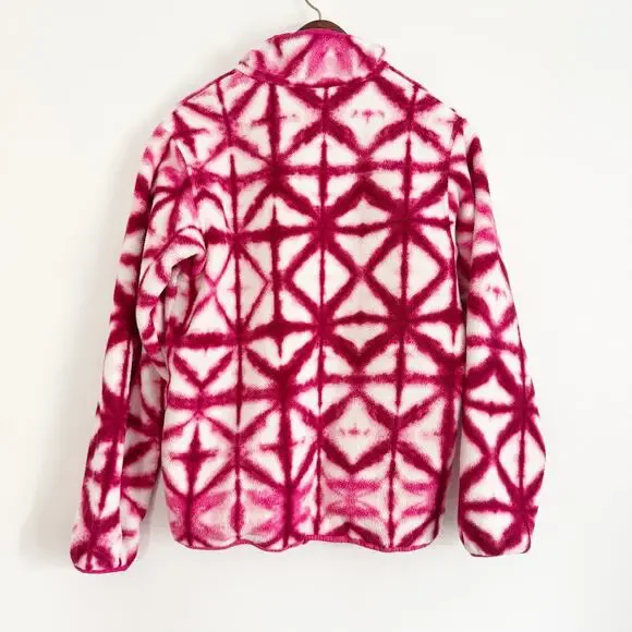 PATAGONIA Snap T Synchilla Pullover Pink Diamond Shibori Tie Dye Small S - Picture 5 of 8